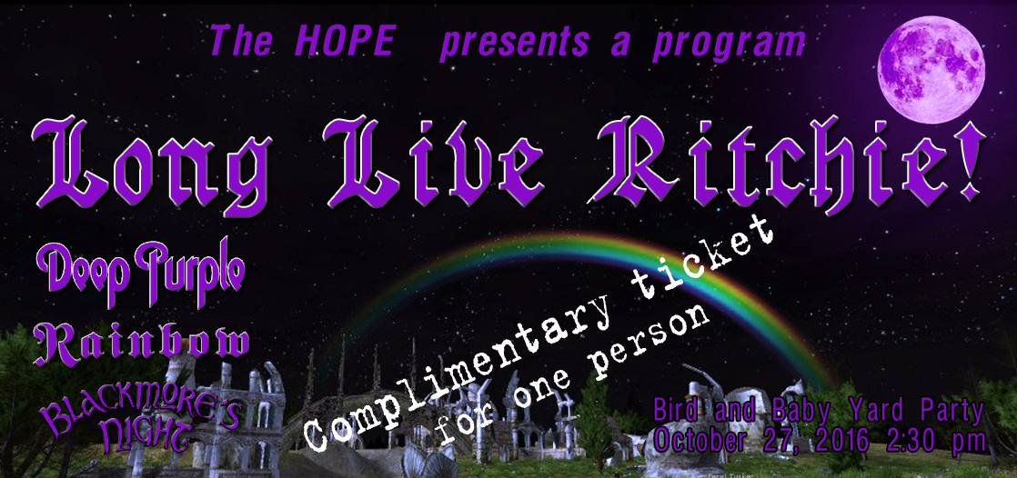 The HOPE announces their Ritchie tribute